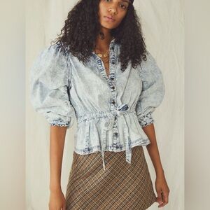 Free people denim top